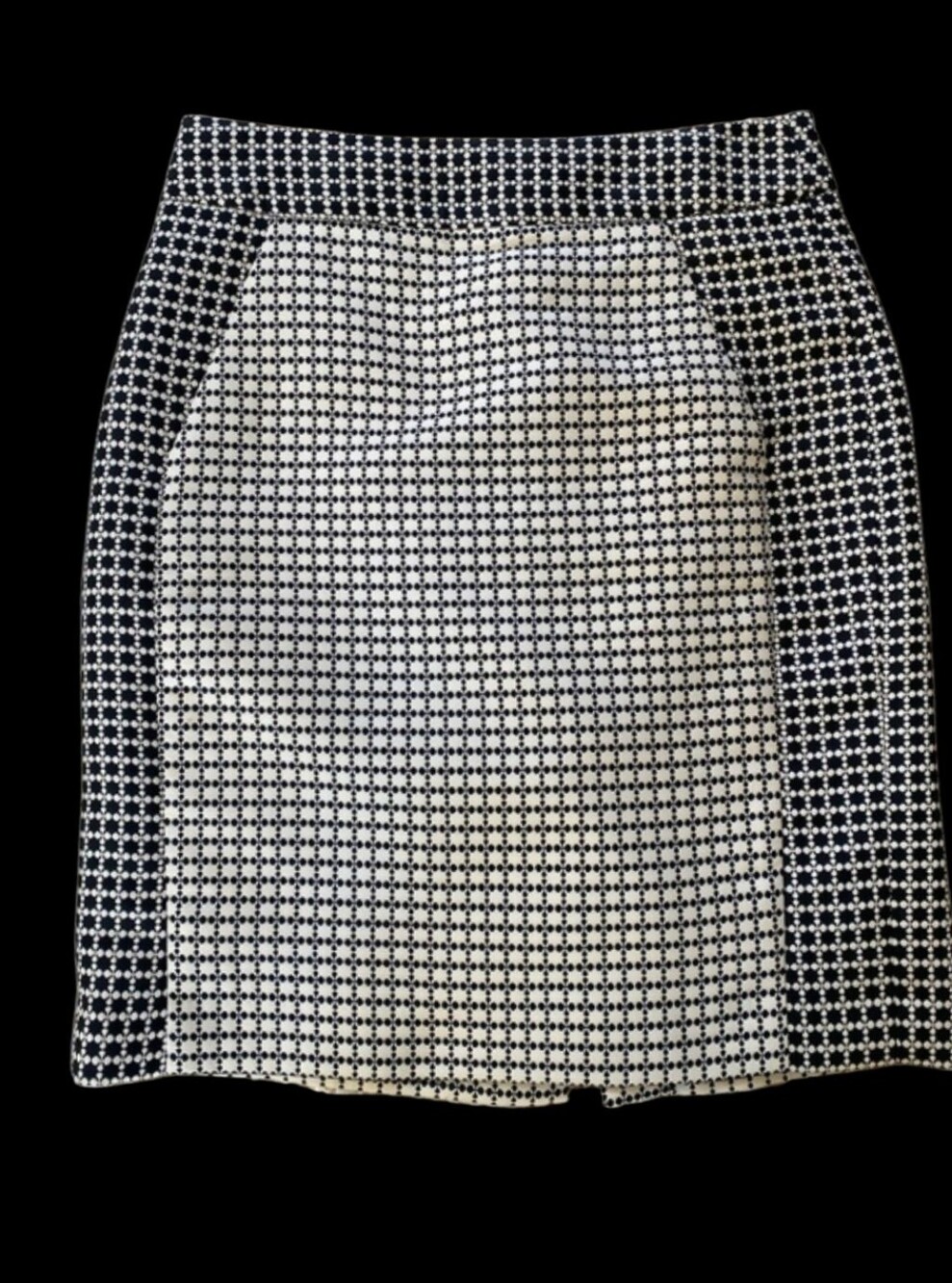 Banana Republic Black & White Geometric Starburst Mini Skirt - 90s Revival